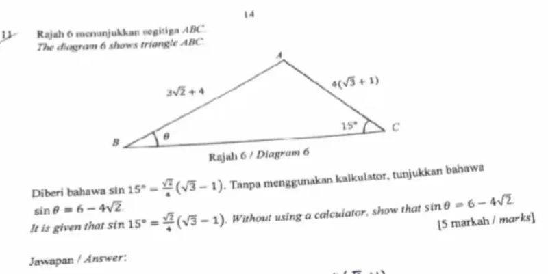 Pembuktian Surd Segitiga Trigonometri
