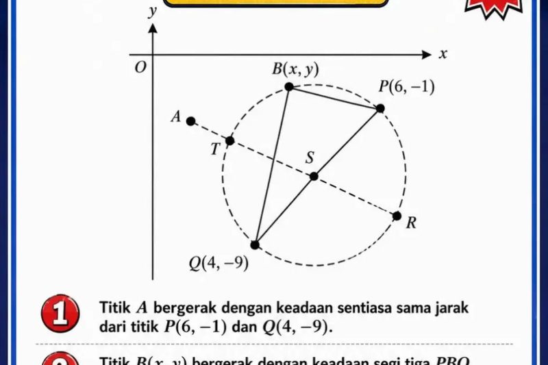 Titik Persilangan Guna GEOMETRI Sahaja